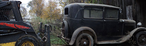 Vander Kolk Auctions Estate sale liquidation service pulled s 1930 Model A out of a barn after 40 years